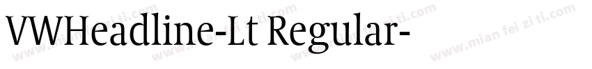 VWHeadline-Lt Regular字体转换